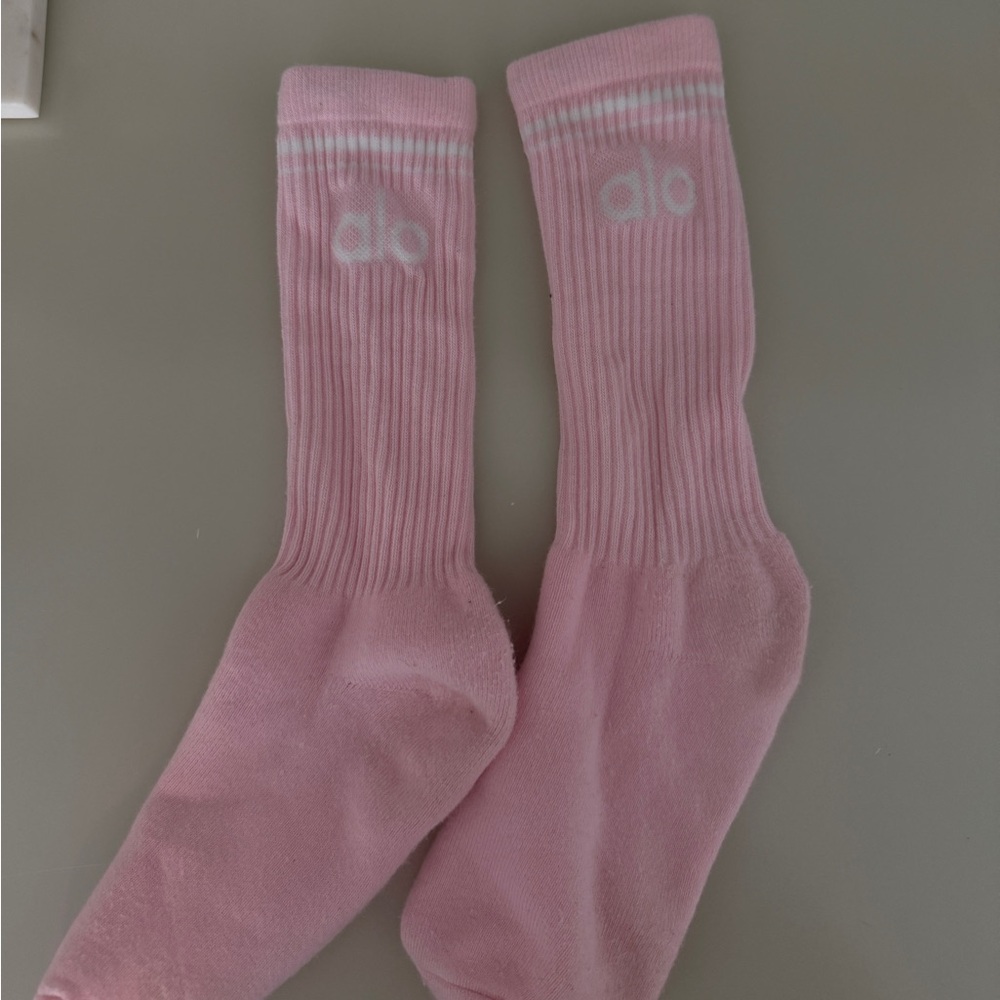 ALO Yoga Pink Crew Socks